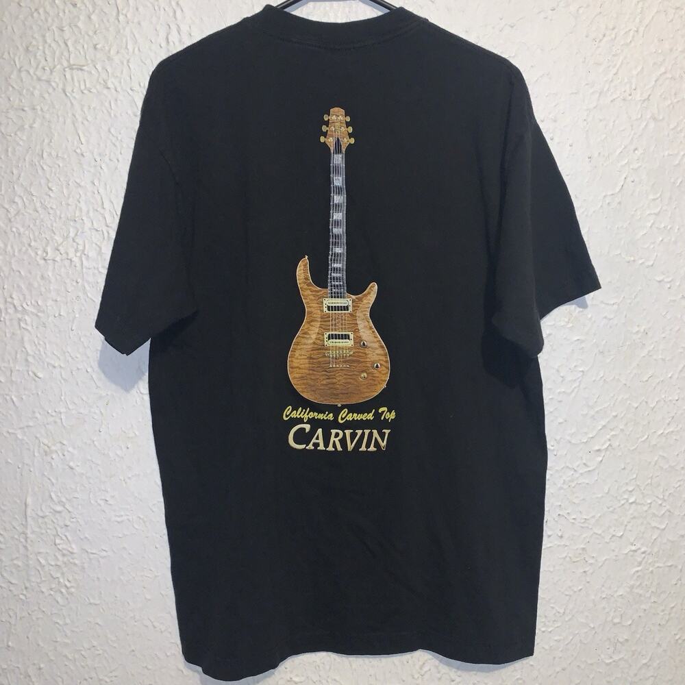 Vintage 90s Carvin Guitar Black Alstyle Apparel & Activewear Shirt L